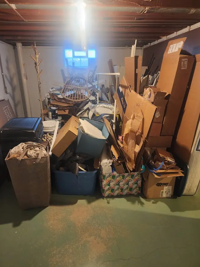 Roll-off dumpster container at job site for Yard Waste Dumpster Rental in Ayden